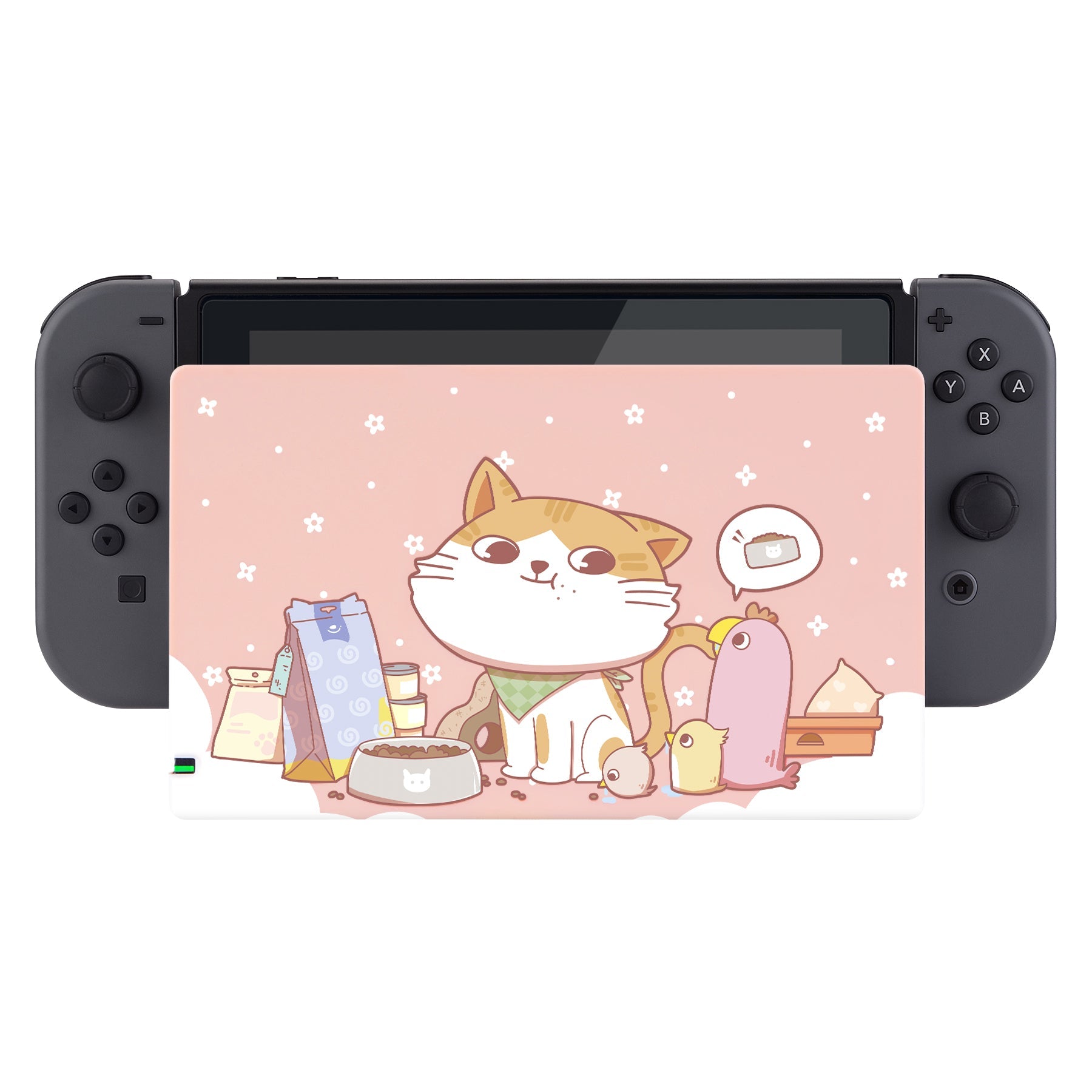 PlayVital Kitten & Chicken Patterned Custom Protective Case for NS Switch Charging Dock, Dust Anti Scratch Dust Hard Cover for NS Switch Dock - Dock NOT Included - NTG7008 PlayVital