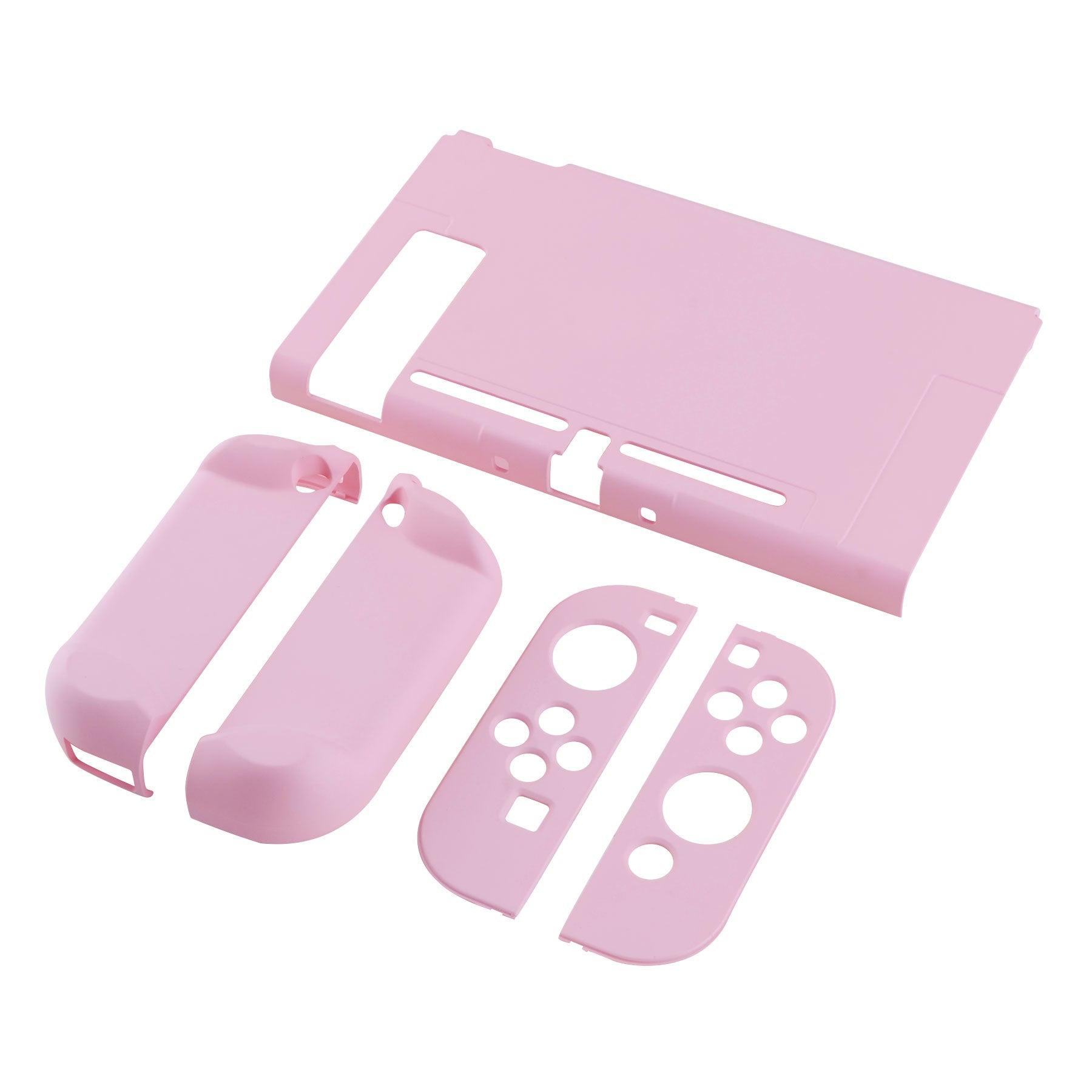 PlayVital Cherry Blossoms Pink Back Cover for Nintendo Switch Console, NS Joycon Handheld Controller Separable Protector Hard Shell, Soft Touch Customized Dockable Protective Case for Nintendo Switch - NTP312 PlayVital