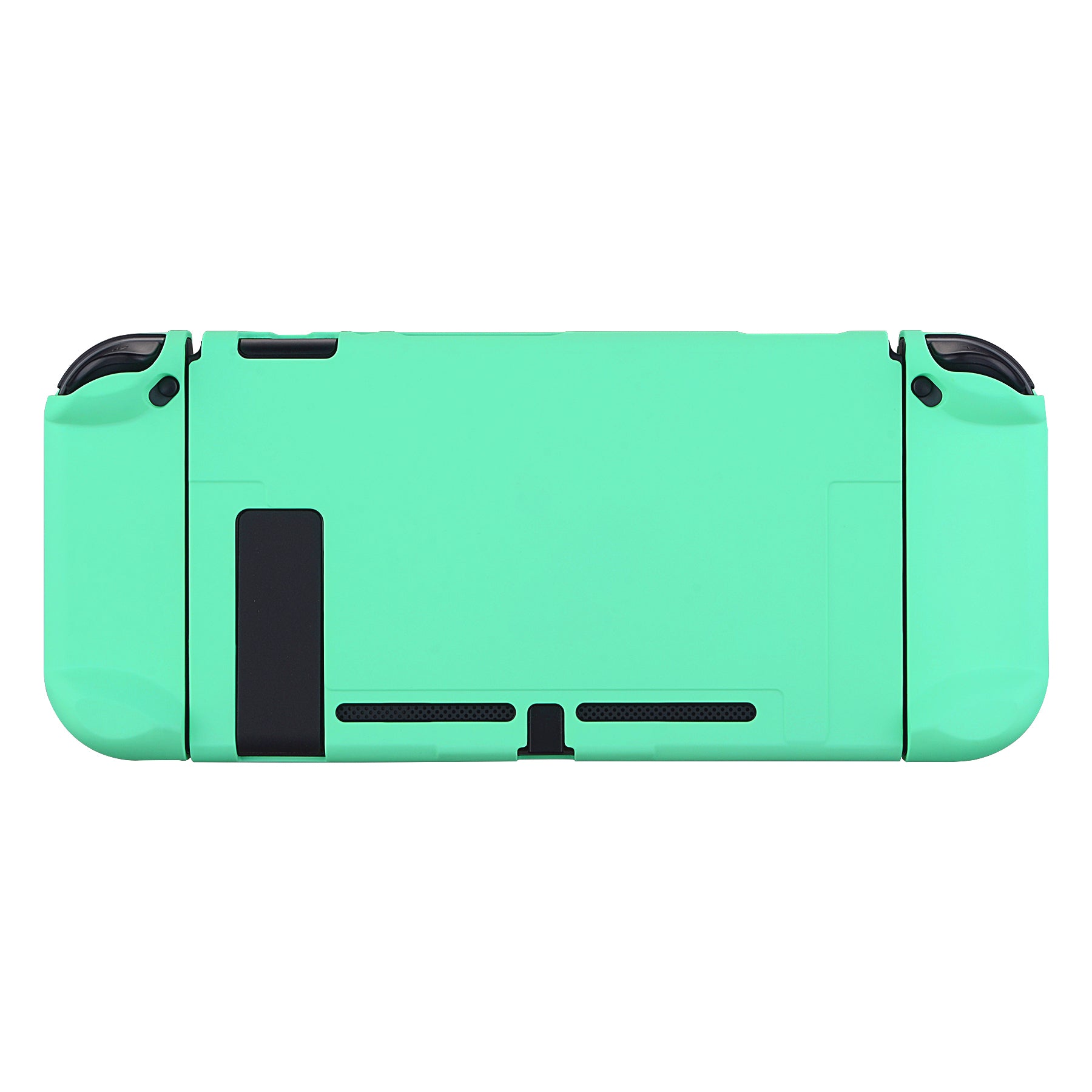 PlayVital Mint Green Back Cover for Nintendo Switch Console, NS Joycon Handheld Controller Separable Protector Hard Shell, Soft Touch Customized Dockable Protective Case for Nintendo Switch - NTP314 PlayVital