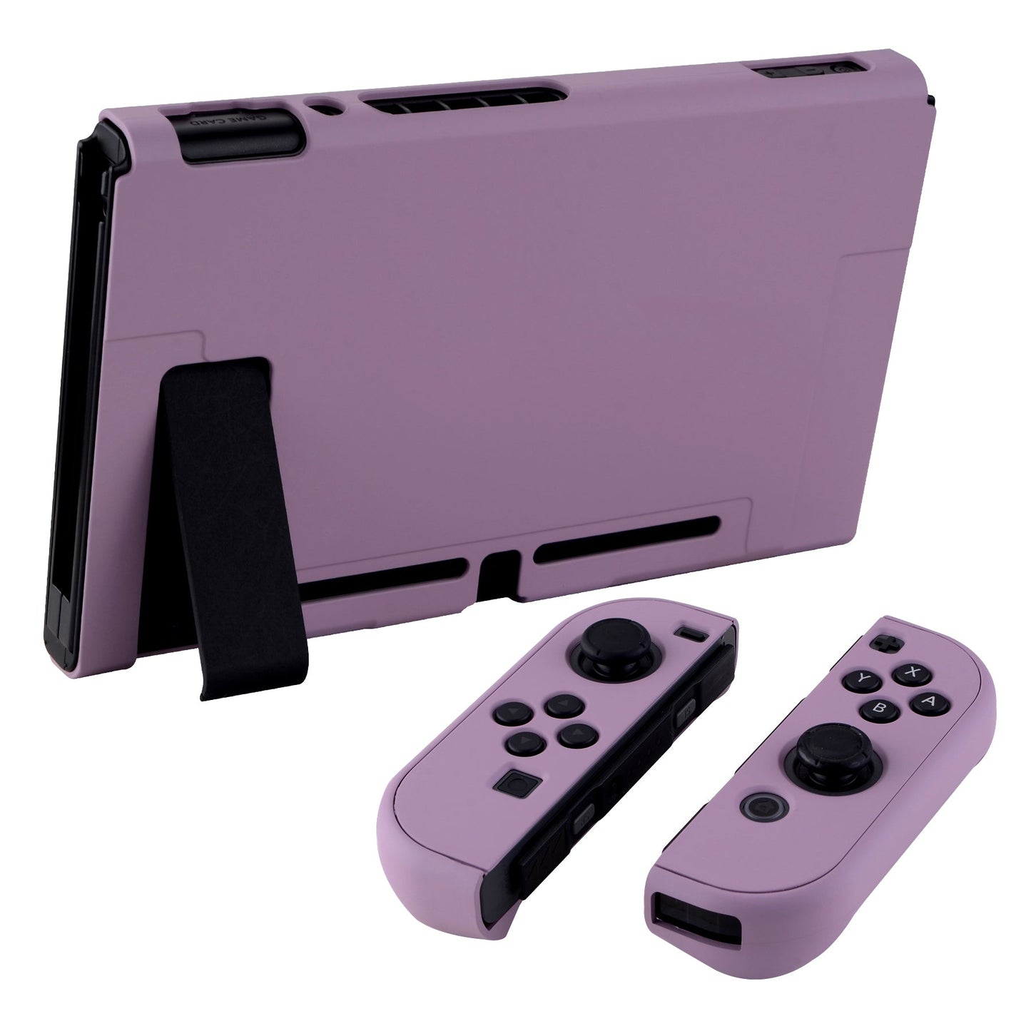 PlayVital Dark Grayish Violet Back Cover for Nintendo Switch Console, NS Joycon Handheld Controller Separable Protector Hard Shell, Soft Touch Customized Dockable Protective Case for Nintendo Switch - NTP328 PlayVital