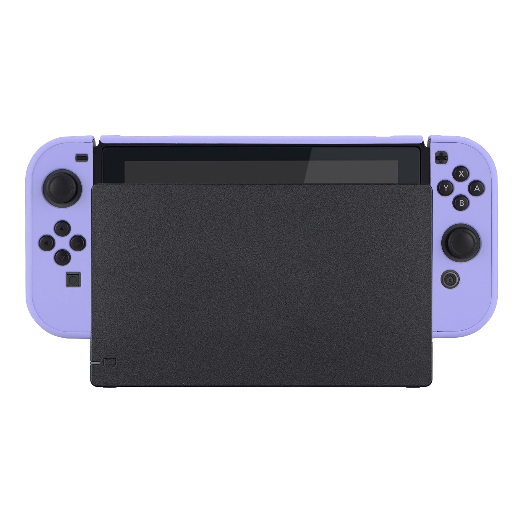 PlayVital Light Violet Back Cover for Nintendo Switch Console, NS Joycon Handheld Controller Separable Protector Hard Shell, Soft Touch Customized Dockable Protective Case for Nintendo Switch - NTP341 PlayVital