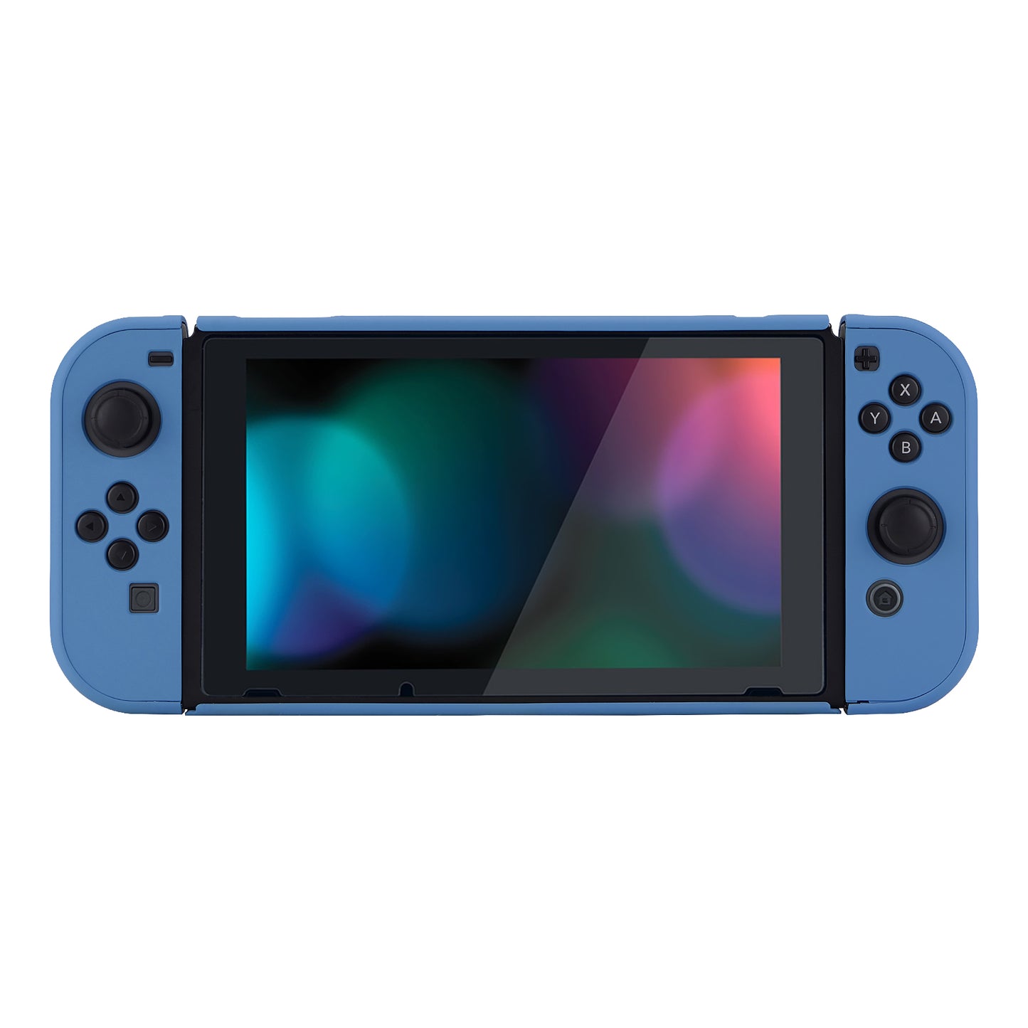 PlayVital Airforce Blue Back Cover for Nintendo Switch Console, NS Joycon Handheld Controller Separable Protector Hard Shell, Soft Touch Customized Dockable Protective Case for Nintendo Switch - NTP343 PlayVital