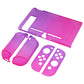 PlayVital Clear Atomic Purple Rose Red Back Cover for Nintendo Switch Console, NS Joycon Handheld Controller Separable Protector Hard Shell, Soft Touch Customized Dockable Protective Case for Nintendo Switch - NTP345 PlayVital