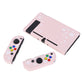 PlayVital Cherry Blossoms Petals Back Cover for NS Switch Console, NS Joycon Handheld Controller Separable Protector Hard Shell, Dockable Protective Case with Colorful ABXY Direction Button Caps - NTT102 PlayVital