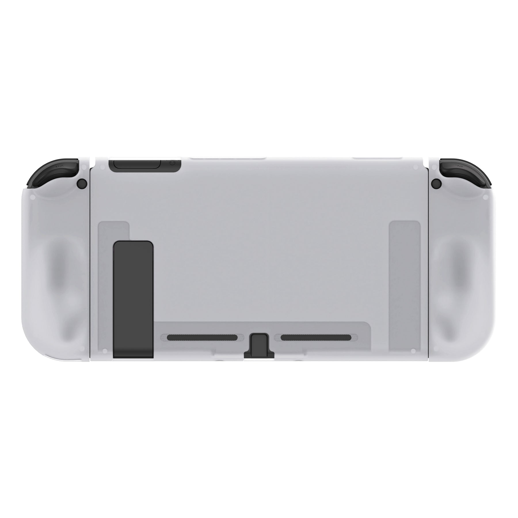 PlayVital Transparent Clear Protective Case for NS Switch, Soft TPU Slim Case Cover for NS Switch Joy-Con Console with Colorful ABXY Direction Button Caps - NTU6008 PlayVital