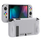 PlayVital Transparent Clear Protective Case for NS Switch, Soft TPU Slim Case Cover for NS Switch Joy-Con Console with Colorful ABXY Direction Button Caps - NTU6008 PlayVital