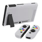 PlayVital Transparent Clear Protective Case for NS Switch, Soft TPU Slim Case Cover for NS Switch Joy-Con Console with Colorful ABXY Direction Button Caps - NTU6008 PlayVital