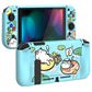 PlayVital Pool Party Kitten Protective Case for NS, Soft TPU Slim Case Cover for NS Joycon Console with Colorful ABXY Direction Button Caps - NTU6021 PlayVital