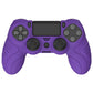 PlayVital Guardian Edition Purple Ergonomic Soft Anti-Slip Controller Silicone Case Cover for PS4, Rubber Protector Skins with black Joystick Caps for PS4 Slim PS4 Pro Controller - P4CC0065 playvital