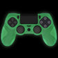 PlayVital Guardian Edition Glow in Dark - Green Ergonomic Soft Anti-Slip Controller Silicone Case Cover for ps4, Rubber Protector Skin with Joystick Caps for ps4 Slim/Pro Controller - P4CC0069 playvital