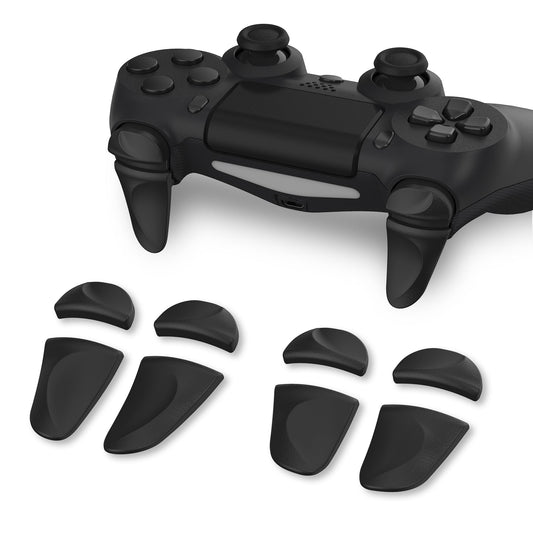 PlayVital 2 Pair Black Shoulder Buttons Extension Triggers for PS4 All Model Controller, Game Improvement Adjusters for PS4 Controller, Bumper Trigger Extenders for PS4 Slim Pro Controller - P4PJ001 PlayVital