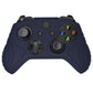PlayVital Samurai Edition Midnight Blue Anti-Slip Controller Grip Silicone Skin for Xbox One X/S Controller, Ergonomic Soft Rubber Protective Case Cover for Xbox One S/X Controller with Black Thumb Stick Caps - XOQ036 playvital