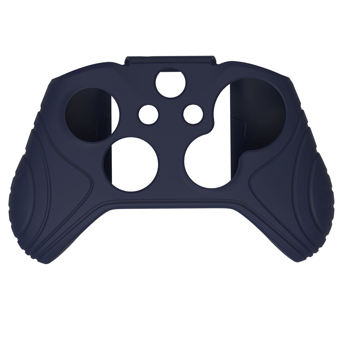 PlayVital Samurai Edition Midnight Blue Anti-Slip Controller Grip Silicone Skin for Xbox One X/S Controller, Ergonomic Soft Rubber Protective Case Cover for Xbox One S/X Controller with Black Thumb Stick Caps - XOQ036 playvital