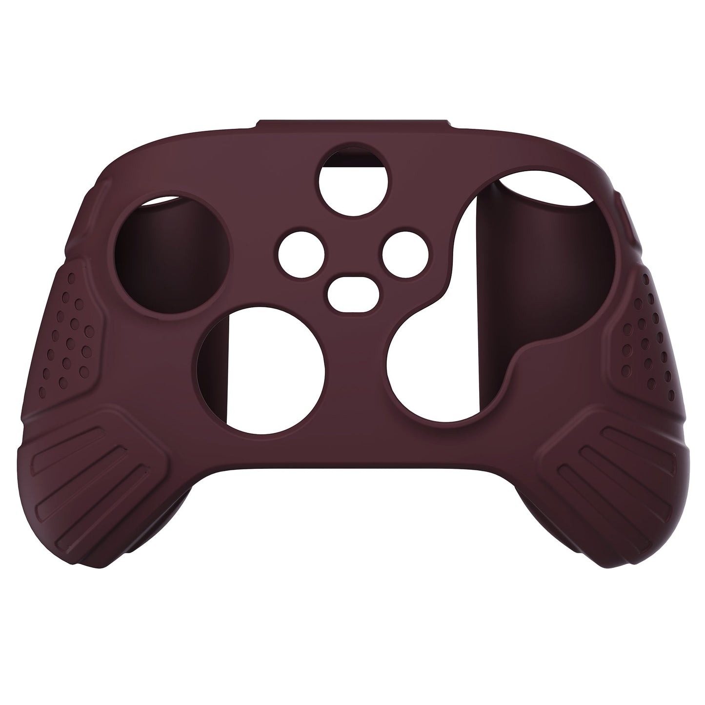 PlayVital Guardian Edition Wine Red Ergonomic Soft Anti-slip Controller Silicone Case Cover, Rubber Protector Skins with Black Joystick Caps for Xbox Series S and Xbox Series X Controller - HCX3011 PlayVital