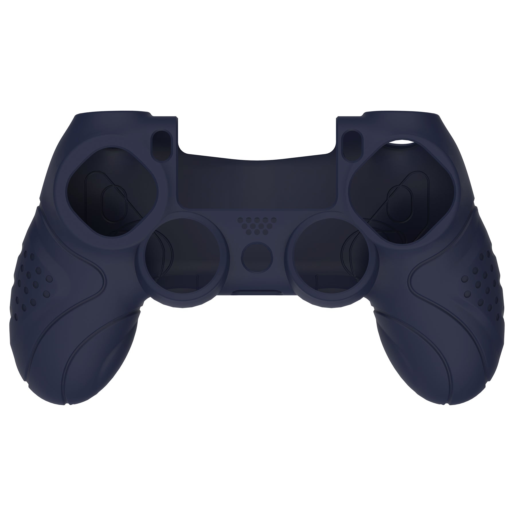 PlayVital Guardian Edition Midnight Blue Ergonomic Soft Anti-Slip Controller Silicone Case Cover for PS4, Rubber Protector Skins with Black Joystick Caps for PS4 Slim PS4 Pro Controller - P4CC0061 playvital
