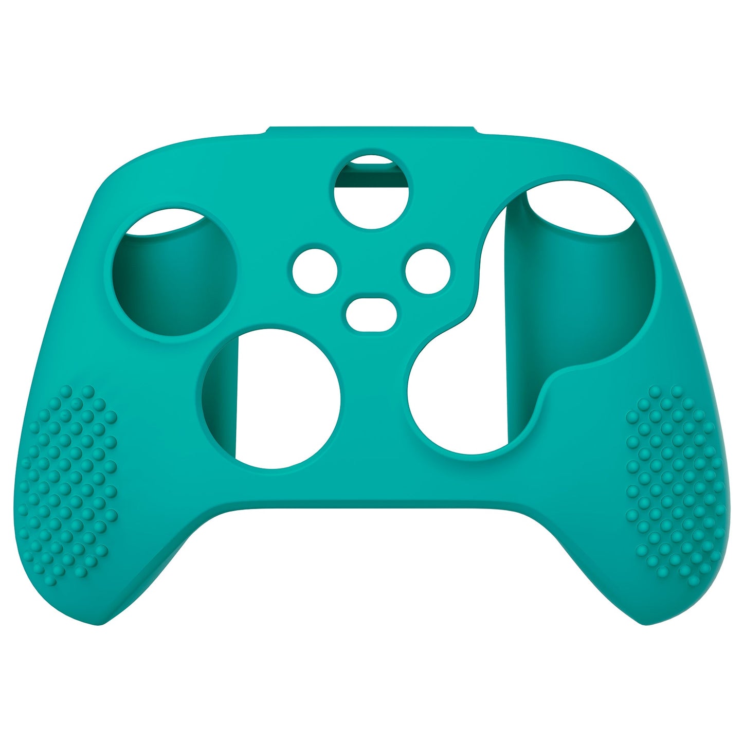 PlayVital Aqua Green 3D Studded Edition Anti-slip Silicone Cover Skin for Xbox Series X Controller, Soft Rubber Case Protector for Xbox Series S Controller with 6 White Thumb Grip Caps - SDX3010 PlayVital