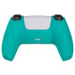 PlayVital Samurai Edition Aqua Green Anti-slip Controller Grip Silicone Skin, Ergonomic Soft Rubber Protective Case Cover for PlayStation 5 PS5 Controller with Black Thumb Stick Caps - BWPF010 PlayVital