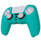PlayVital Samurai Edition Aqua Green Anti-slip Controller Grip Silicone Skin, Ergonomic Soft Rubber Protective Case Cover for PlayStation 5 PS5 Controller with Black Thumb Stick Caps - BWPF010 PlayVital