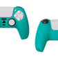 PlayVital Samurai Edition Aqua Green Anti-slip Controller Grip Silicone Skin, Ergonomic Soft Rubber Protective Case Cover for PlayStation 5 PS5 Controller with Black Thumb Stick Caps - BWPF010 PlayVital