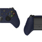 PlayVital Samurai Edition Midnight Blue Anti-Slip Controller Grip Silicone Skin for Xbox One X/S Controller, Ergonomic Soft Rubber Protective Case Cover for Xbox One S/X Controller with Black Thumb Stick Caps - XOQ036 playvital