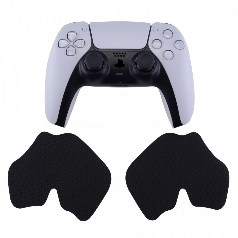 PlayVital Black Anti-Skid Sweat-Absorbent Controller Grip for PS5 Controller, Professional Textured Soft Rubber Pads Handle Grips for PS5 Controller - PFPJ001 PlayVital