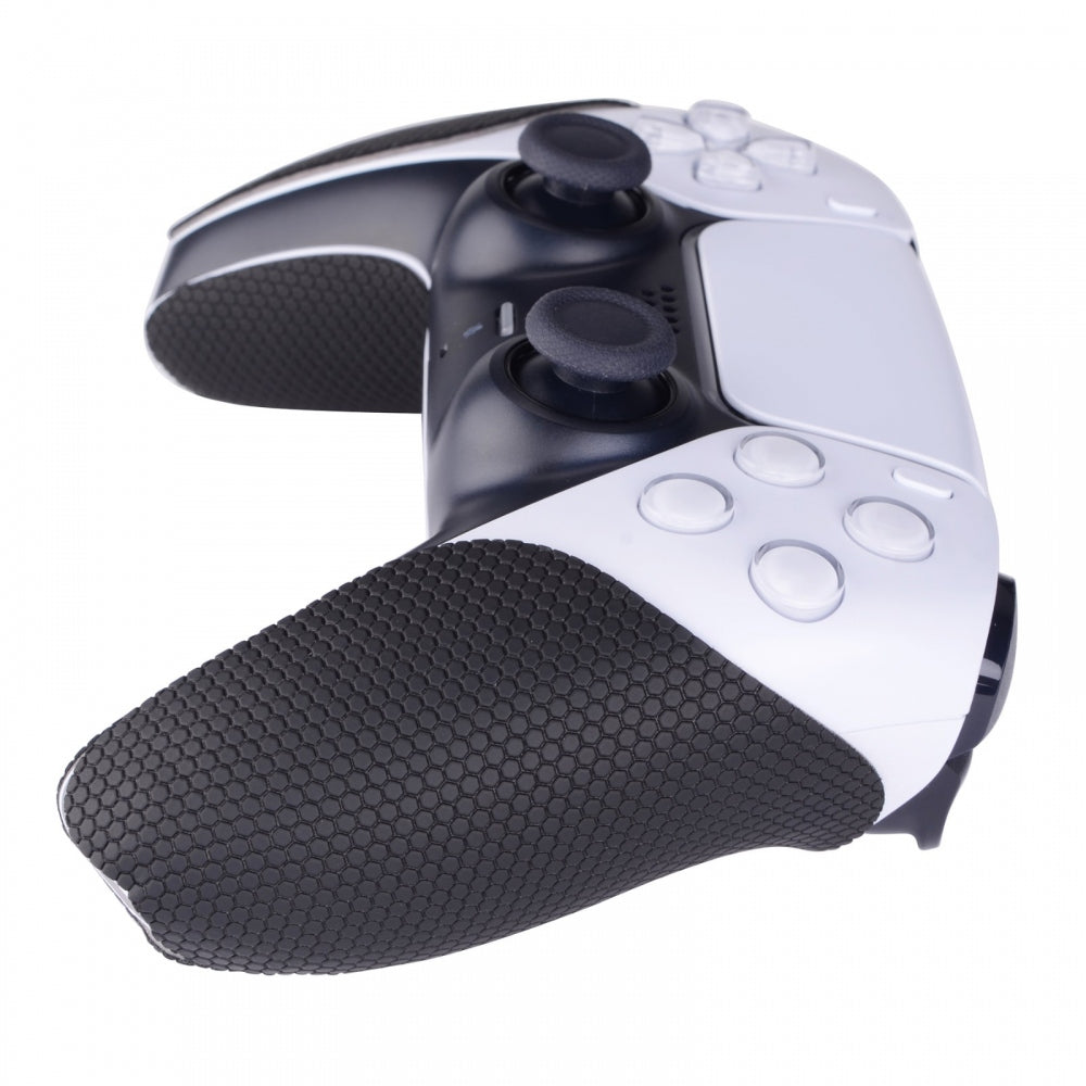 PlayVital PS5 Controller Textured Black Handle Grips Protector
