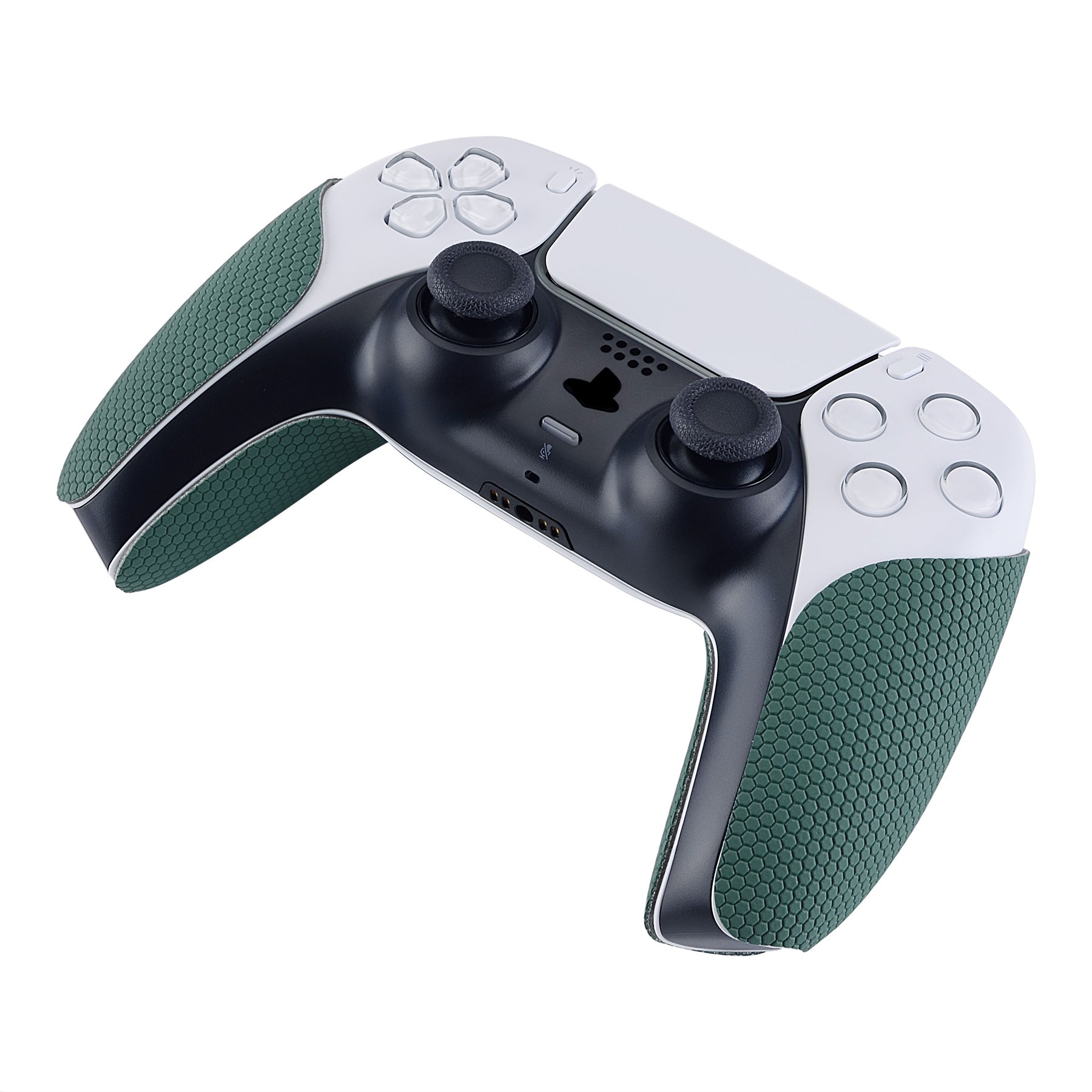 PlayVital Pine Green Anti-Skid Sweat-Absorbent Controller Grip for PS5 Controller, Professional Textured Soft Rubber Pads Handle Grips for PS5 Controller - PFPJ007 PlayVital