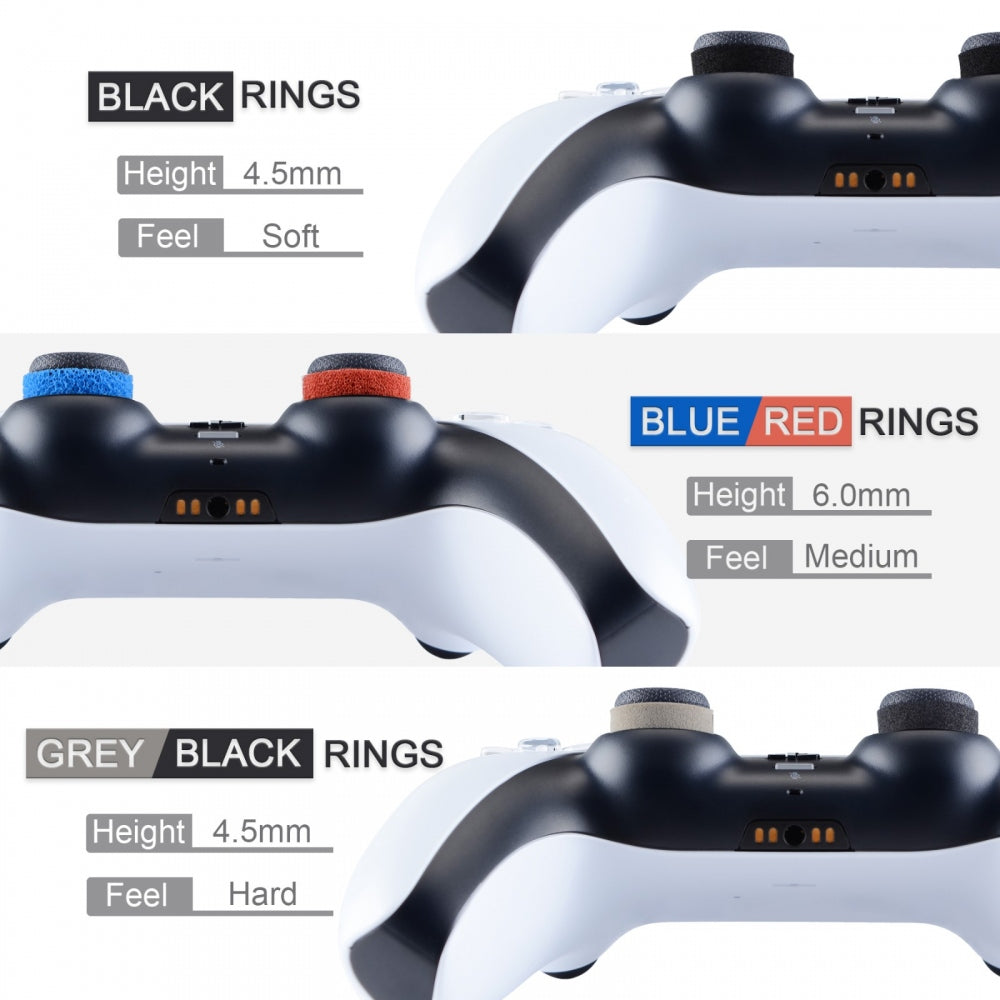  Generic Aim Assist or Precision Rings for PlayStation 5 (PS5),  PS4, Xbox Series S/X, Xbox One, Nintendo Switch Pro and Scuf Controller  Foam, black & grey. : Video Games