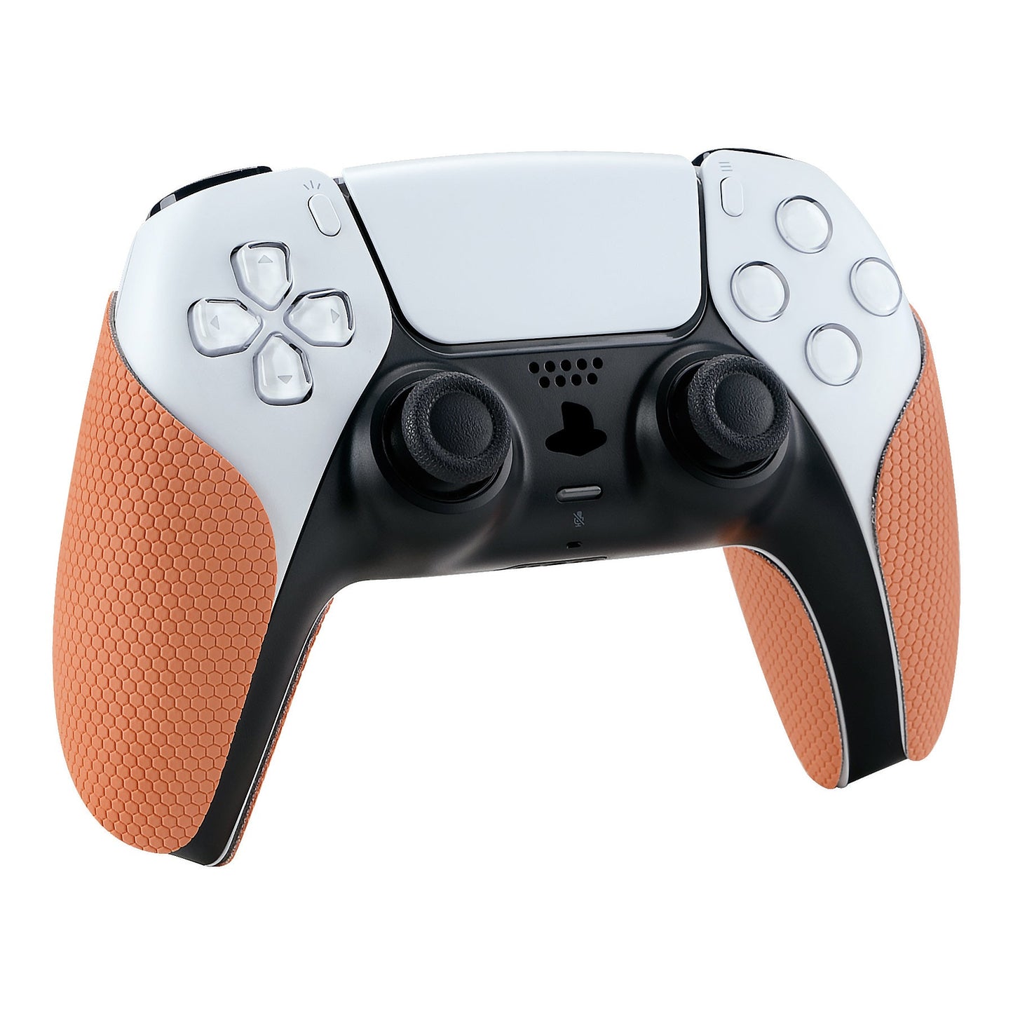 PlayVital Coral Anti-Skid Sweat-Absorbent Controller Grip for PlayStation 5 Controller, Professional Textured Soft Rubber Pads Handle Grips for PS5 Controller - PFPJ024 PlayVital