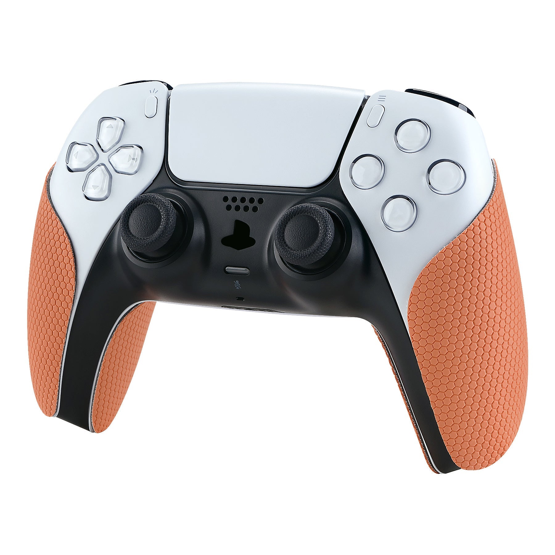 PlayVital Coral Anti-Skid Sweat-Absorbent Controller Grip for PlayStation 5 Controller, Professional Textured Soft Rubber Pads Handle Grips for PS5 Controller - PFPJ024 PlayVital