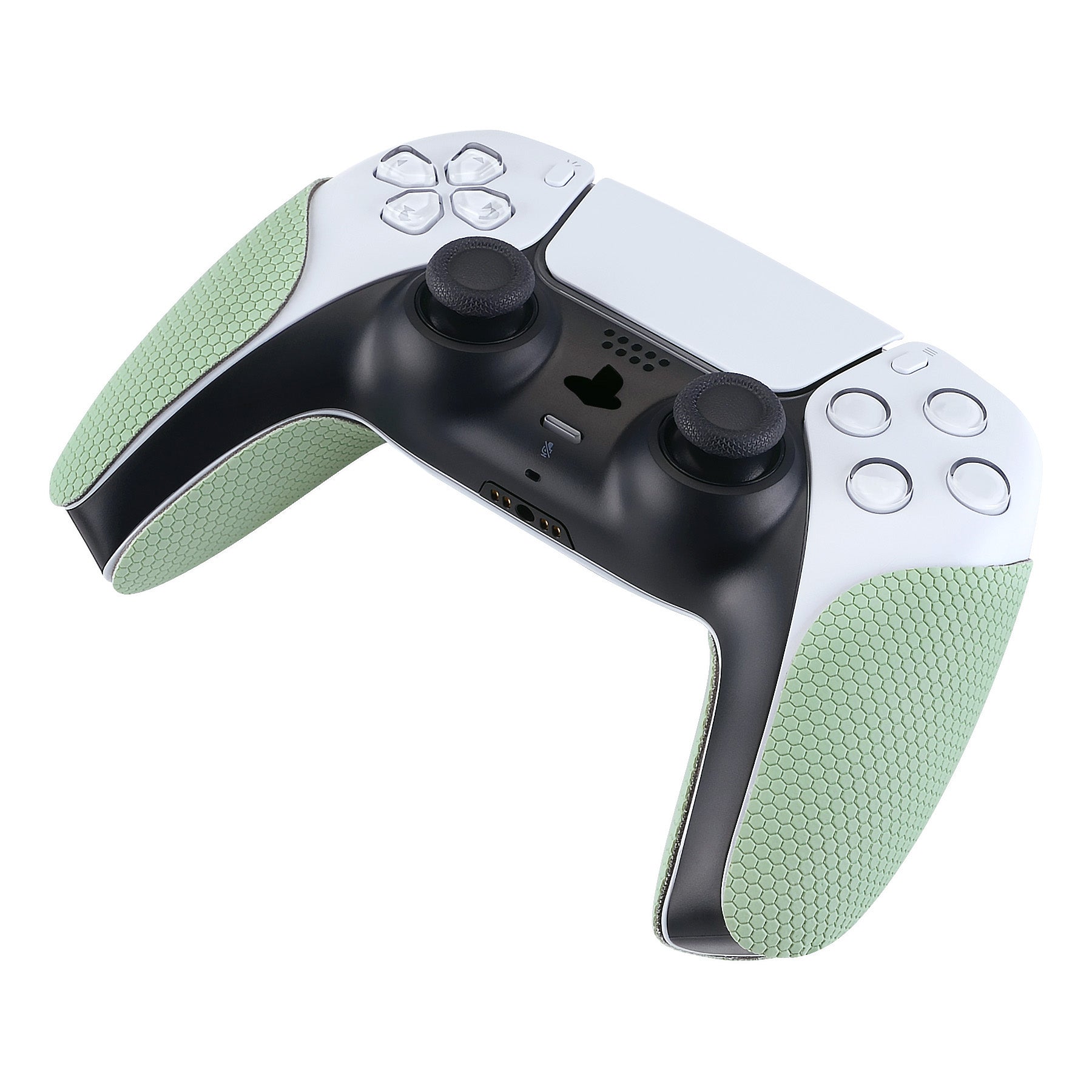 PlayVital Matcha Green Anti-Skid Sweat-Absorbent Controller Grip for PlayStation 5 Controller, Professional Textured Soft Rubber Pads Handle Grips for PS5 Controller - PFPJ025 PlayVital