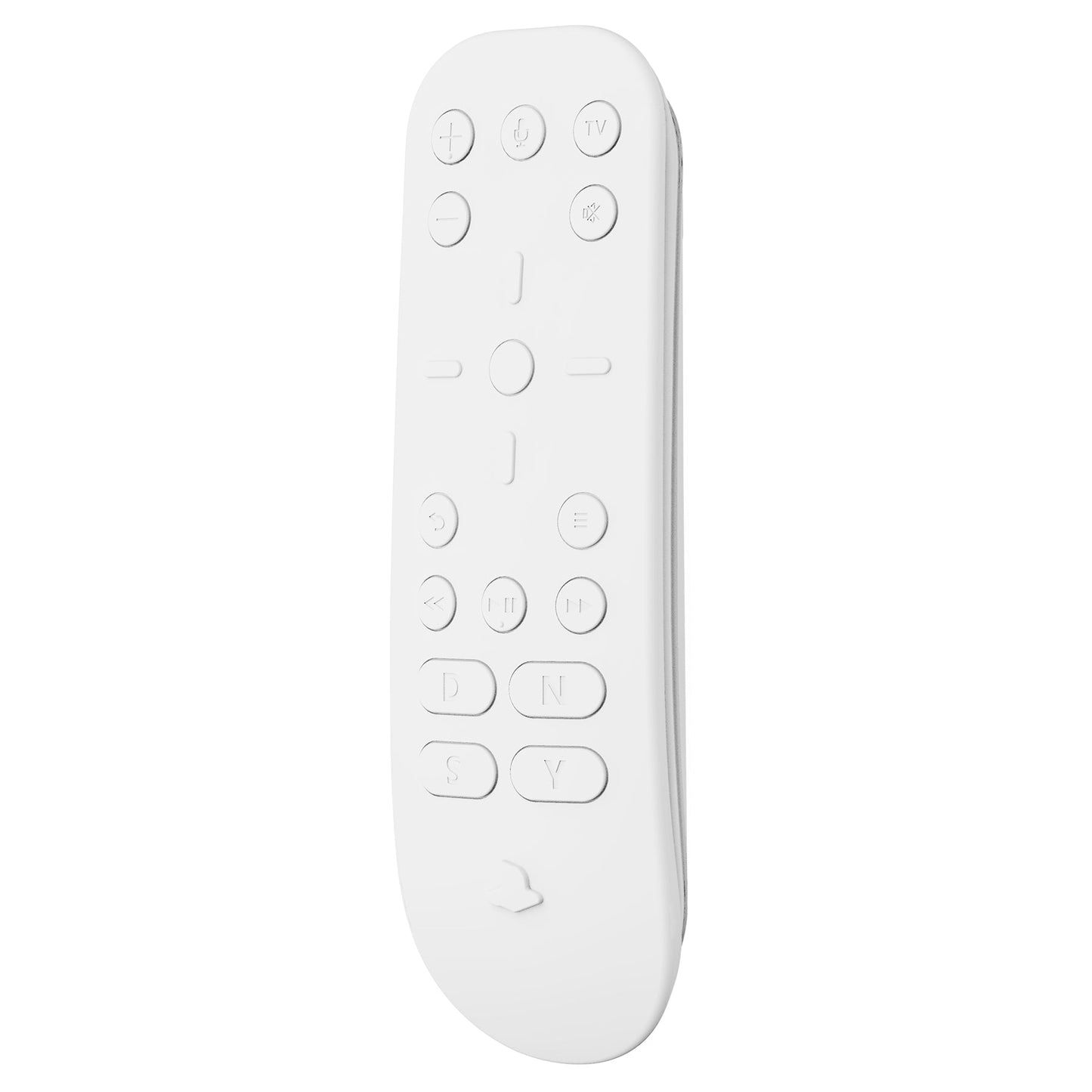 PlayVital White Silicone Protective Remote Case for PS5 Media Remote Cover, Ergonomic Design Full Body Protector Skin for PS5 Remote Control - PFPJ036 PlayVital