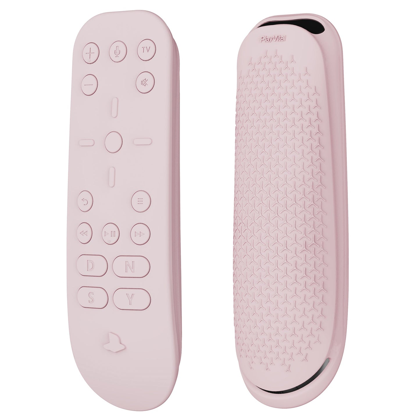 PlayVital Cherry Blossoms Pink Silicone Protective Remote Case for PS5 Media Remote Cover, Ergonomic Design Full Body Protector Skin for PS5 Remote Control - PFPJ037 PlayVital