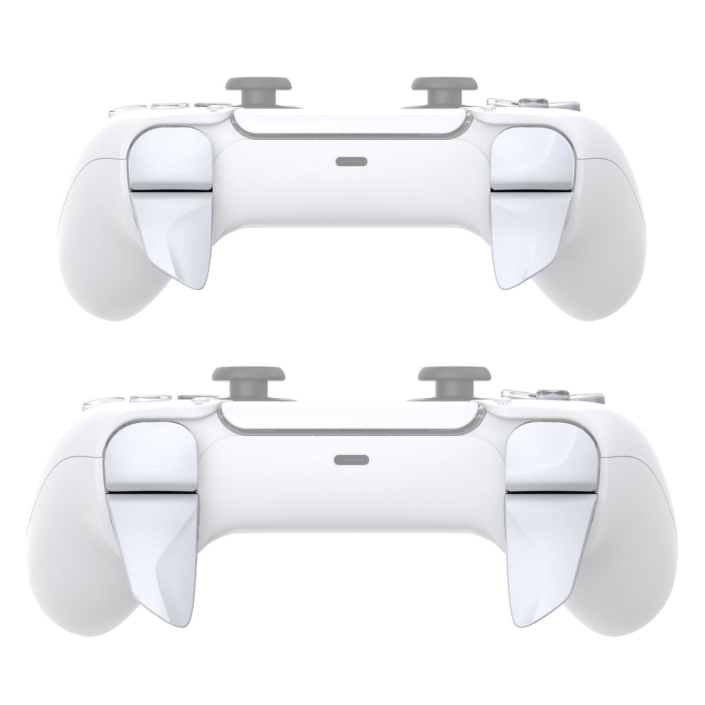 PlayVital White 2 Pair Shoulder Buttons Extension Triggers for PS5 Controller, Game Improvement Adjusters for PS5 Controller, Bumper Trigger Extenders for PS5 Controller - PFPJ045 PlayVital