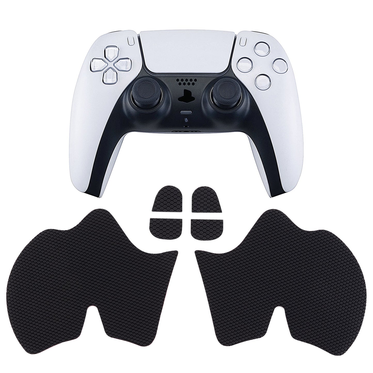 PlayVital Armored Edition Anti-Skid Sweat-Absorbent Controller Grip for PS5, Professional Textured Soft Rubber Pads Handle Grips for PS5 Controller with Shoulder Button Trigger Stickers -  PFPJ049 PlayVital