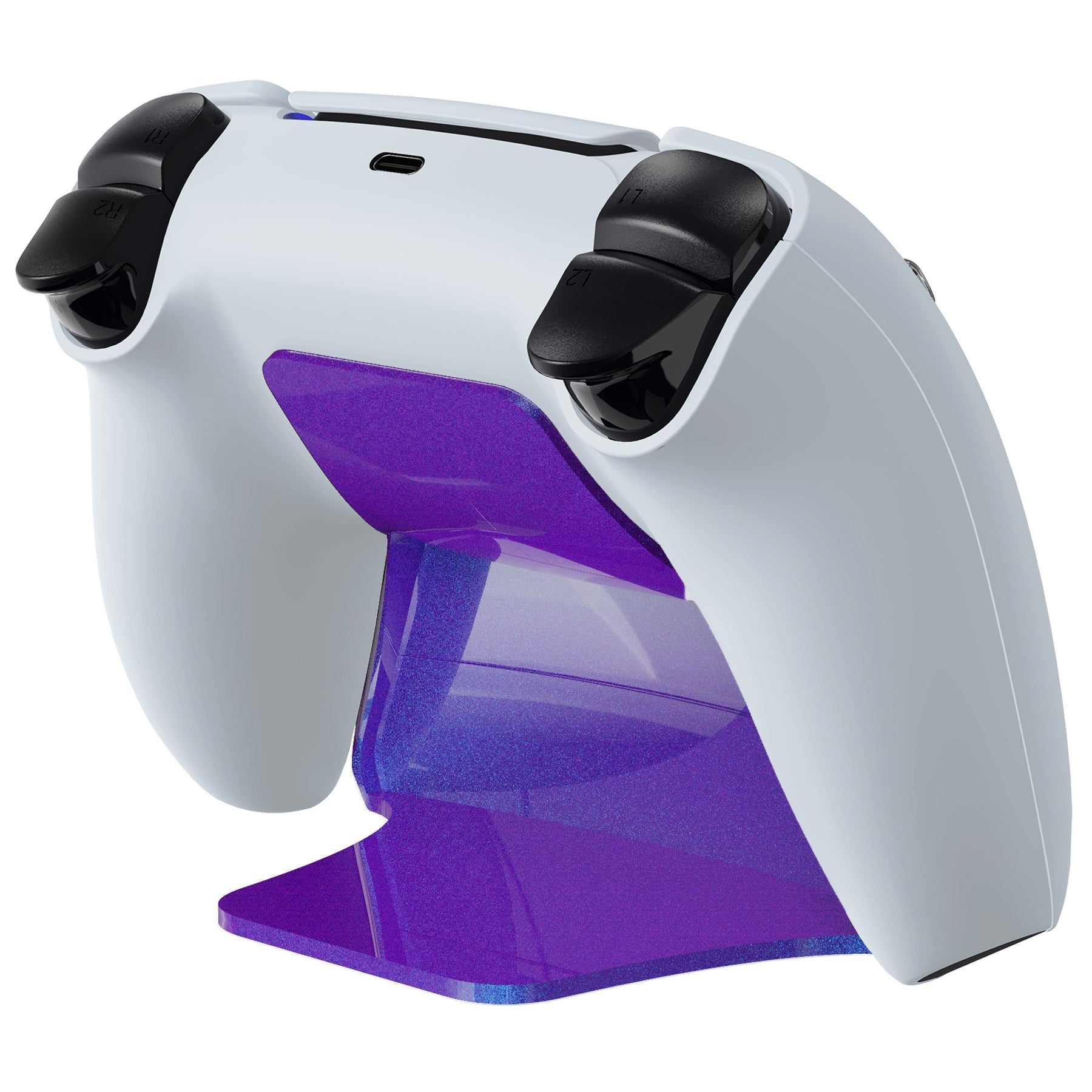 PlayVital Chameleon Purple Blue Game Controller Stand for PS5, Gamepad Stand for PS5, Display Desk Holder for PS5 Controller with Rubber Pads - PFPJ052 PlayVital