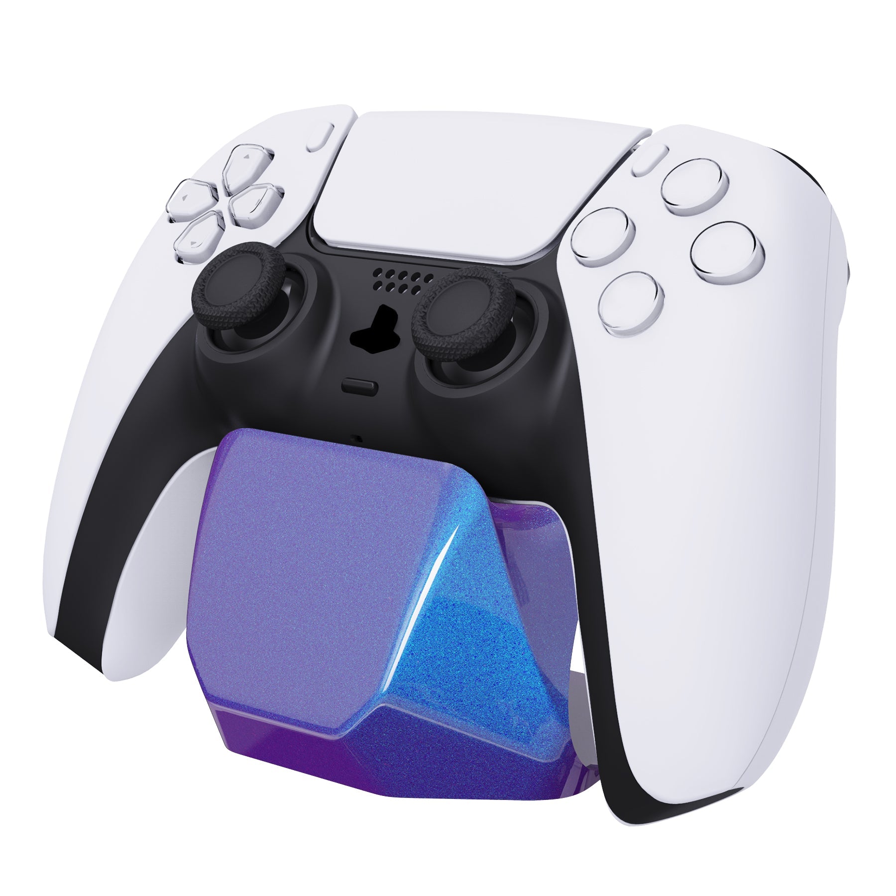 PlayVital Chameleon Purple Blue Universal Game Controller Stand for Xbox Series X/S Controller, Gamepad Stand for PS5/4 Controller, Display Stand Holder for Xbox Controller - PFPJ058 PlayVital