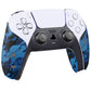 PlayVital Anti-Skid Sweat-Absorbent Controller Grip for PS5 Controller, Professional Textured Soft Rubber Pads Handle Grips for PS5 Controller - Black Blue Camouflage - PFPJ063 PlayVital