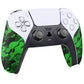 PlayVital Anti-Skid Sweat-Absorbent Controller Grip for PS5 Controller, Professional Textured Soft Rubber Pads Handle Grips for PS5 Controller - Black Green Camouflage - PFPJ064 PlayVital