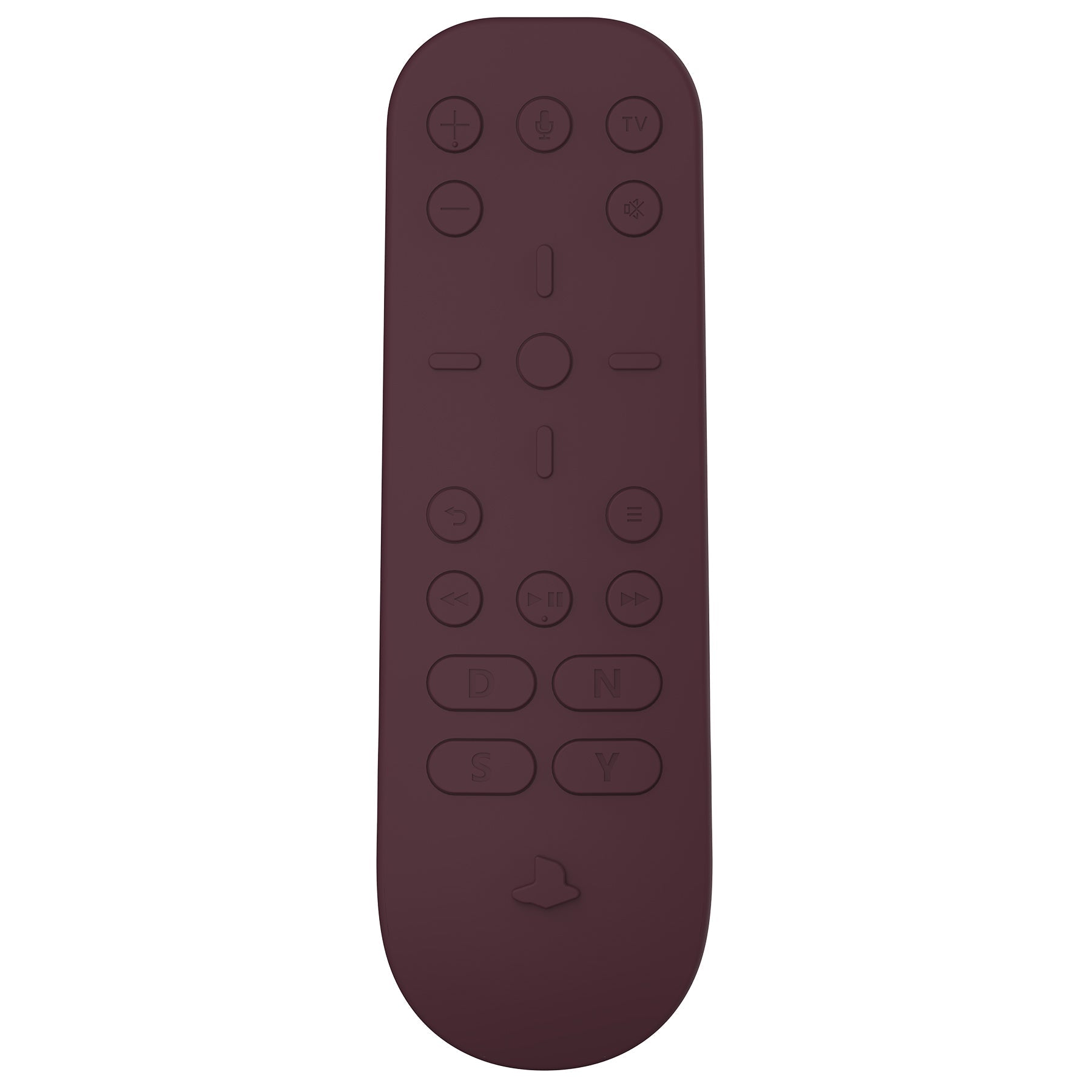 PlayVital Wine Red Silicone Protective Remote Case for PS5 Media Remote Cover, Ergonomic Design Full Body Protector Skin for PS5 Remote Control - PFPJ079 PlayVital