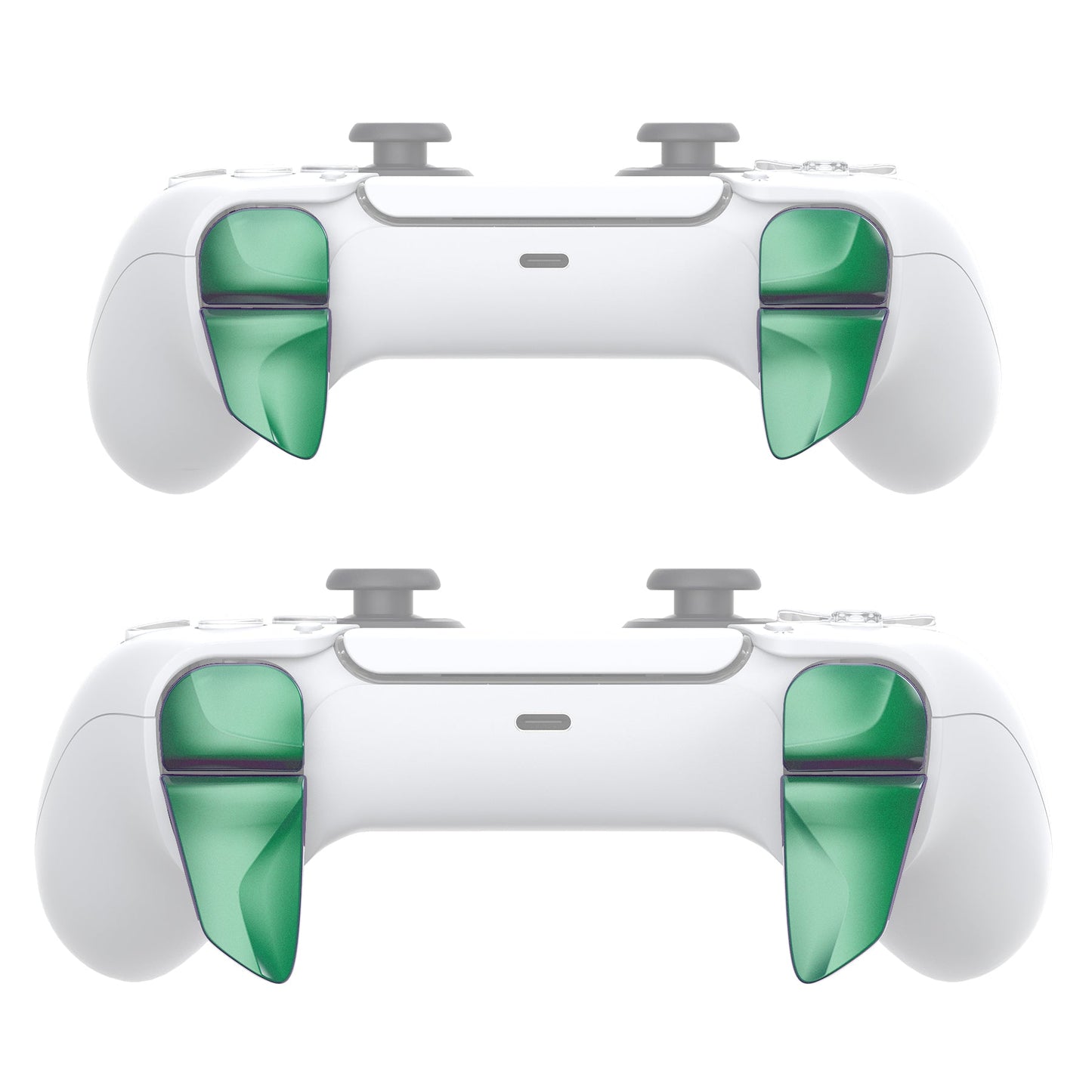 PlayVital Chameleon Green Purple 2 Pair Shoulder Buttons Extension Triggers for PS5 Controller, Game Improvement Adjusters for PS5 Controller, Bumper Trigger Extenders for PS5 Controller - PFPJ086 PlayVital
