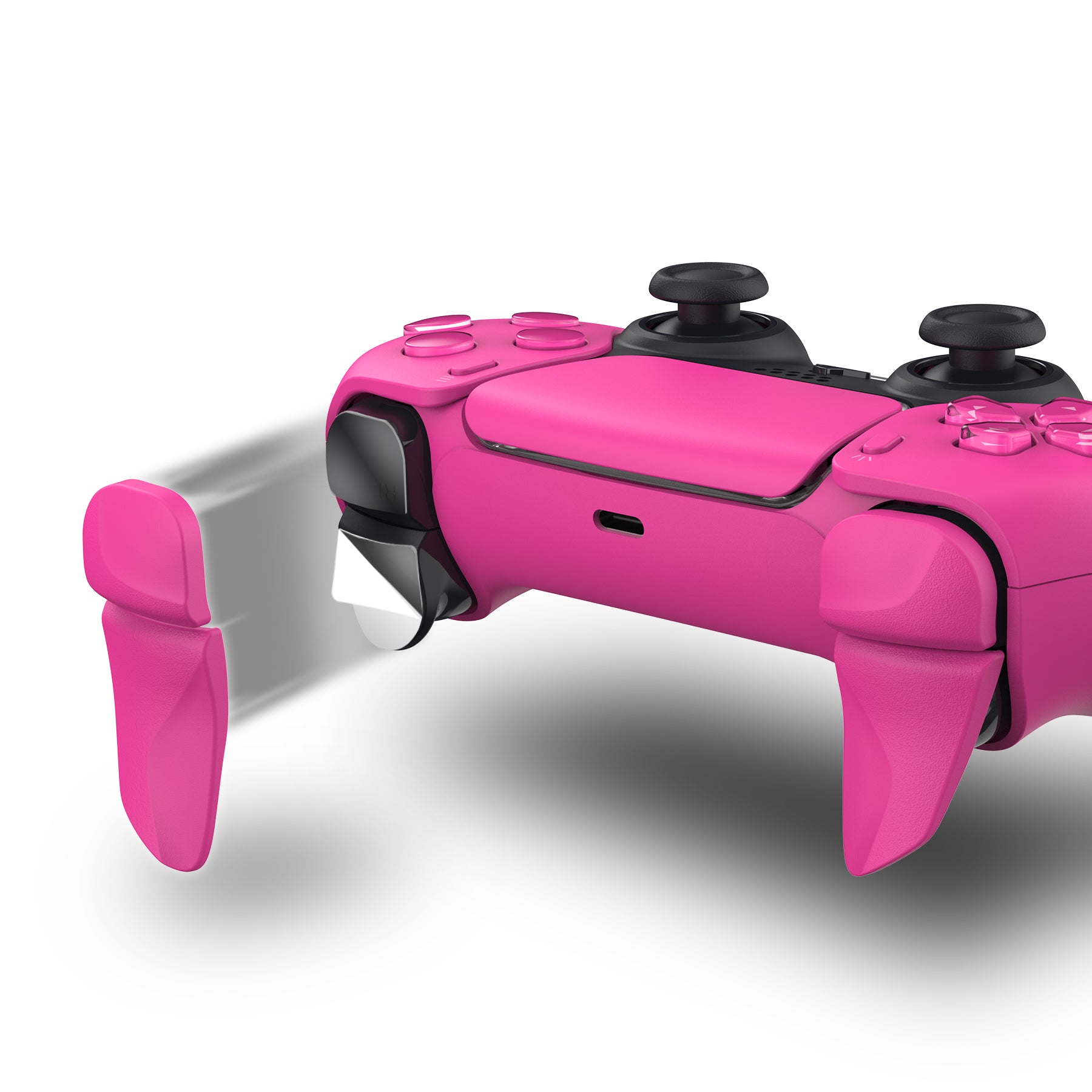 PlayVital Nova Pink 2 Pair Shoulder Buttons Extension Triggers for PS5 Controller, Game Improvement Adjusters for PS5 Controller, Bumper Trigger Extenders for PS5 Controller - PFPJ088 PlayVital