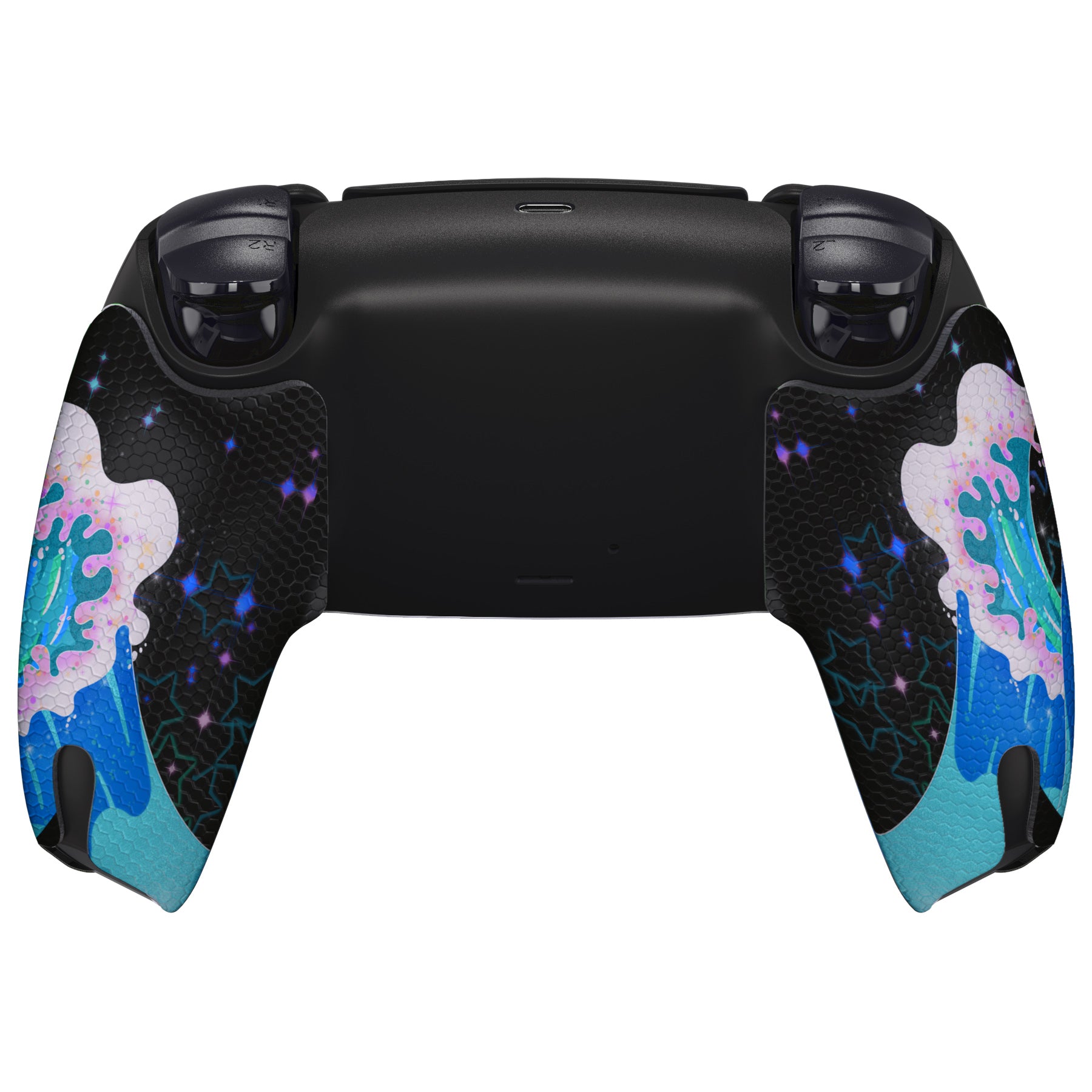 PlayVital Shimmering Waves Anti-Skid Sweat-Absorbent Controller Grip for PS5 Controller, Professional Textured Soft Rubber Pads Handle Grips for PS5 Controller - PFPJ106 PlayVital