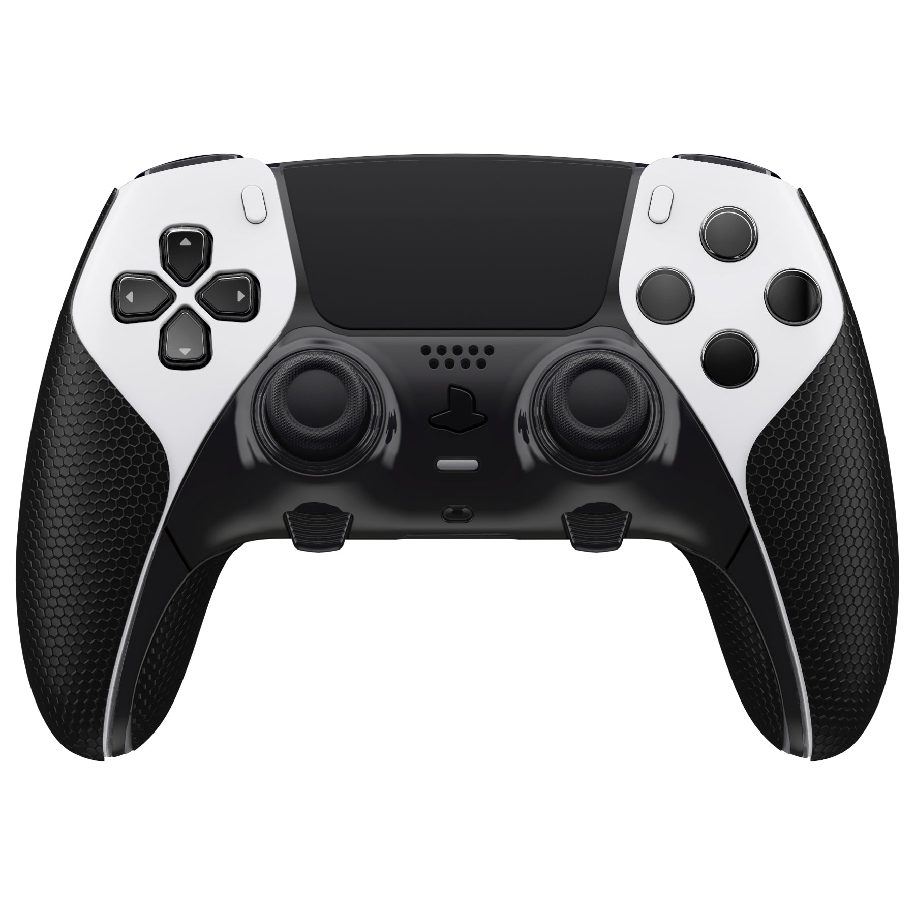PlayVital Anti-Skid Sweat-Absorbent Controller Grip for ps5 Edge Wireless Controller, Professional Textured Soft PU Handle Grips Anti Sweat Protector for ps5 Edge Controller - Black - PFPJ112 PlayVital