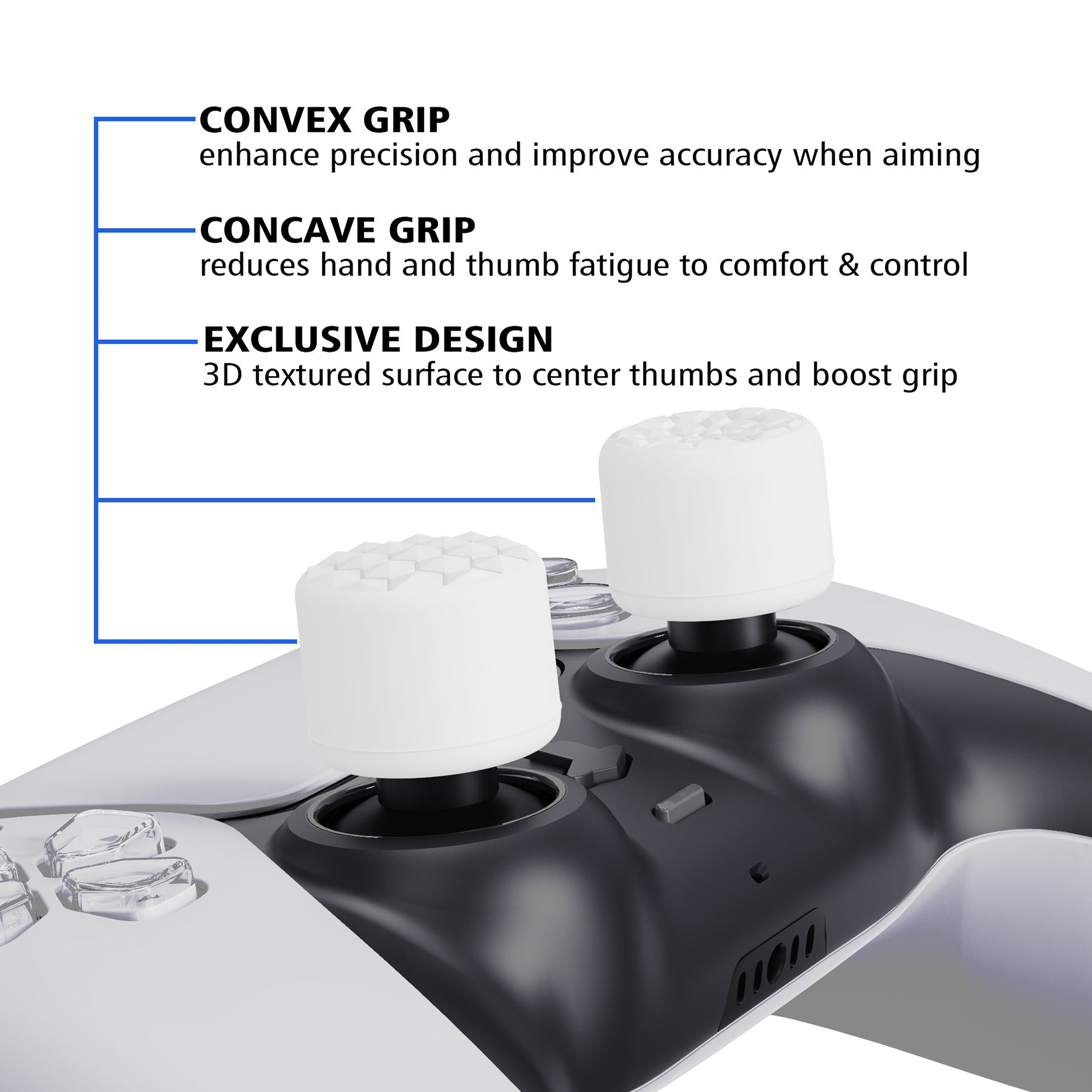 PlayVital Diamond Grain Controller Grip for ps5, Textured Soft