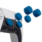 PlayVital Blue Ergonomic Analog Joystick Caps for Xbox Series X/S, Xbox One, Xbox One X/S, PS5, PS4, Switch Pro Controller - with 3 Height Convex and Concave - Pentagram & Rotary Wheels Design - PJM2020 PlayVital