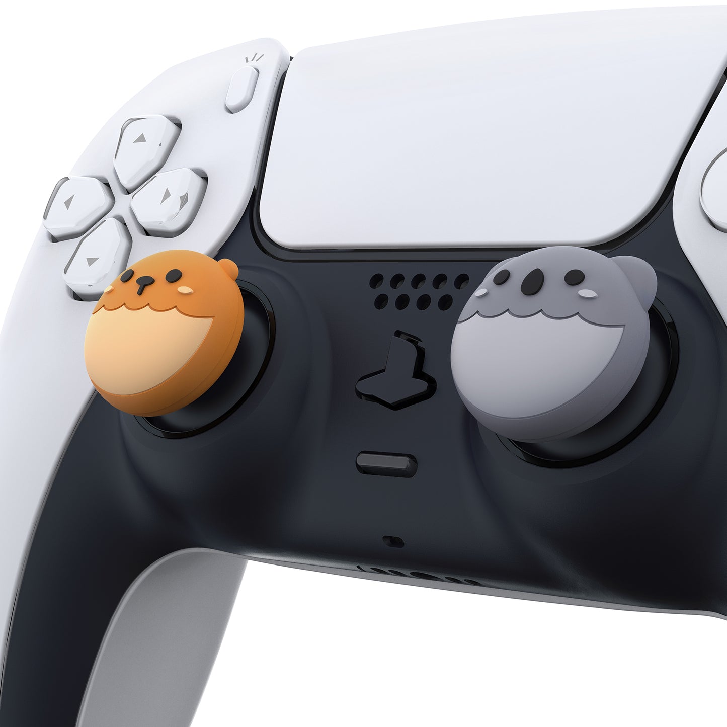 PlayVital Cute Thumb Grip Caps for ps5/4 Controller, Silicone Analog Stick Caps Cover for Xbox Series X/S, Thumbstick Caps for Switch Pro Controller - Brown Bear & Koala - PJM3001 PlayVital