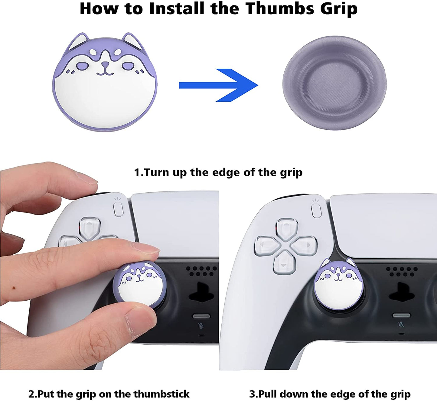 PlayVital Thumb Grip Caps for PS5/4 Controller, Silicone Analog Stick Caps Cover for Xbox Series X/S, Thumbstick Caps for Switch Pro Controller - Lich Demons- PJM3018 PlayVital