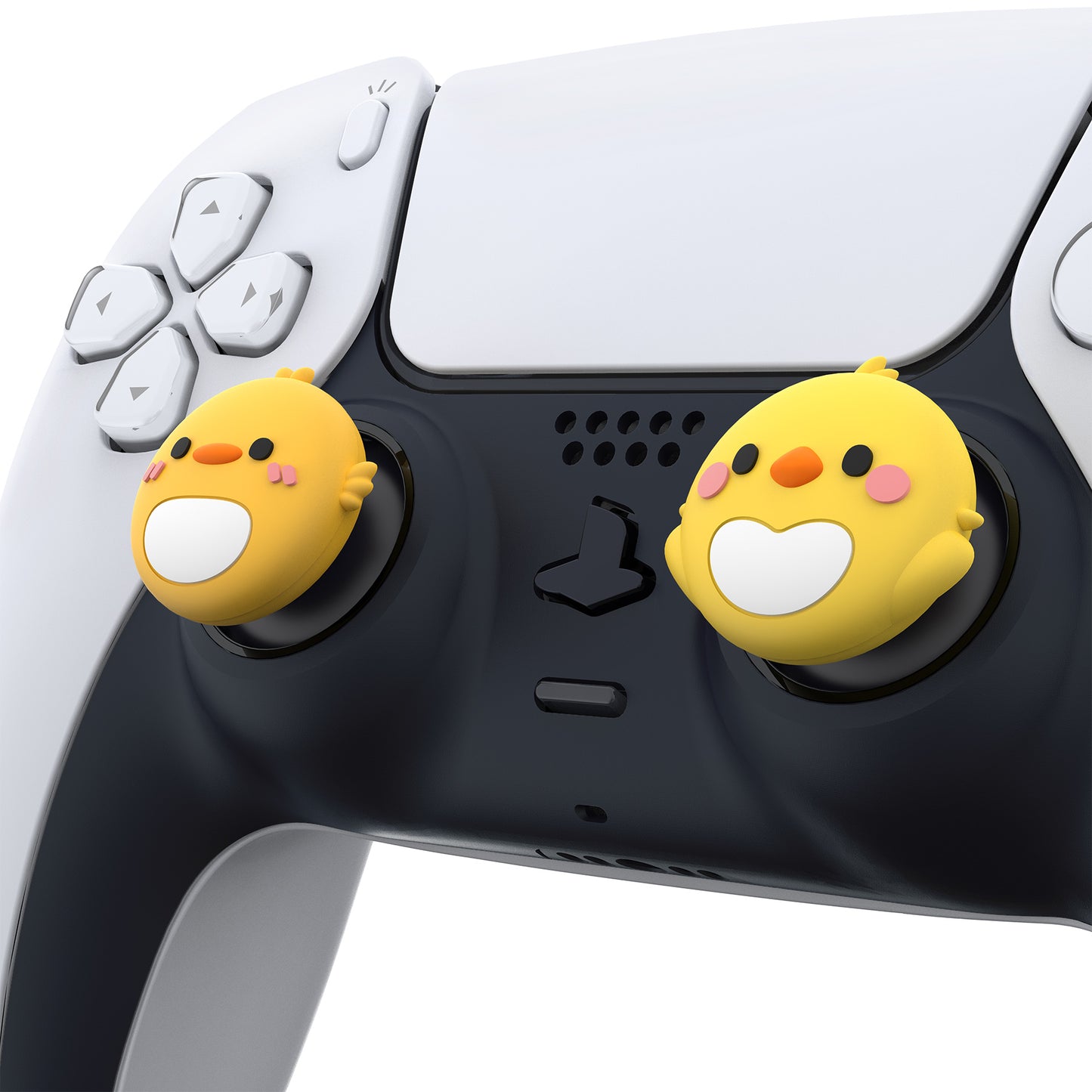 PlayVital Cute Thumb Grip Caps for ps5/4 Controller, Silicone Analog Stick Caps Cover for Xbox Series X/S, Thumbstick Caps for Switch Pro Controller - Parrot & Chick - PJM3015 PlayVital