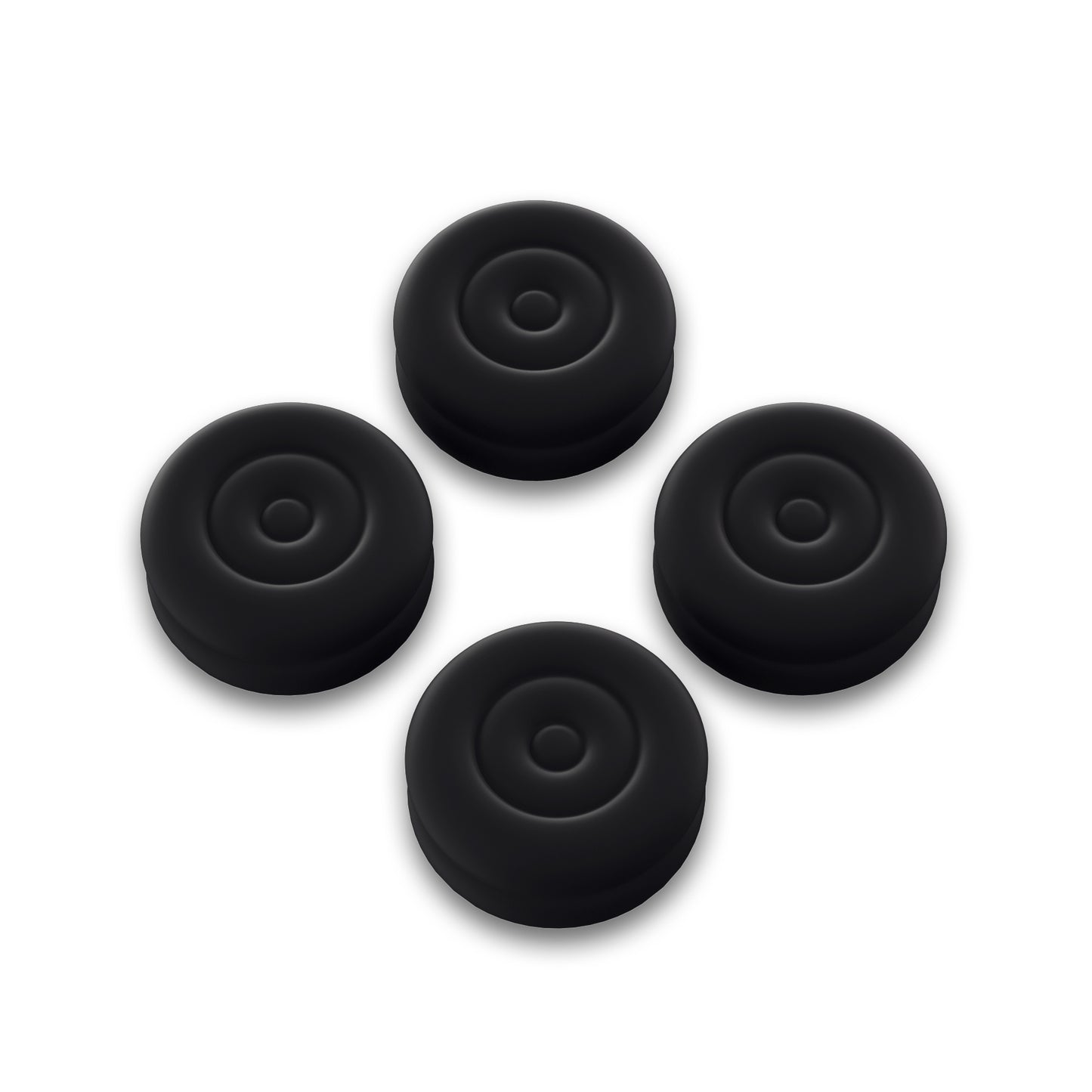 PlayVital Thumbs Cushion Caps Thumb Grips for ps5, for ps4, Thumbstick Grip Cover for Xbox Series X/S, Thumb Grip Caps for Xbox One, Elite Series 2, for Switch Pro Controller - Black - PJM3021 PlayVital
